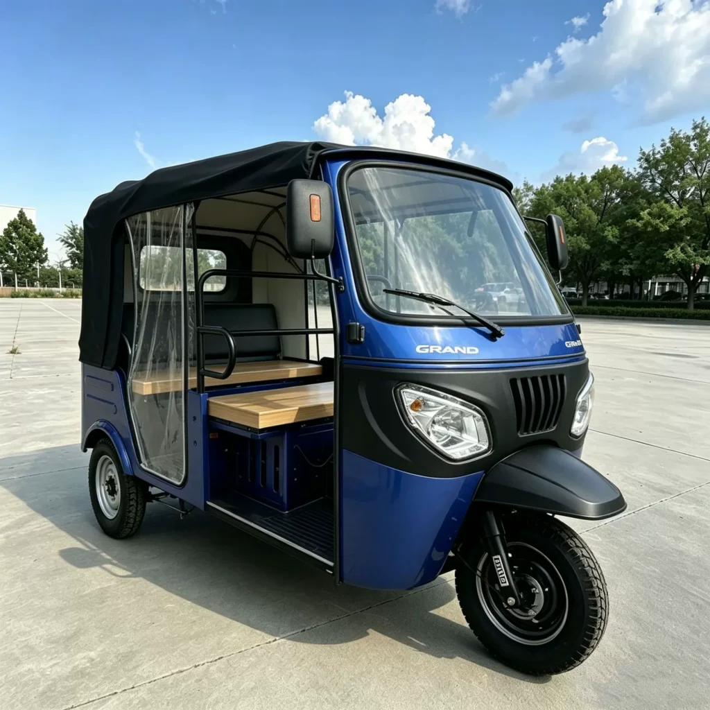 WeldSen Gasoline 6-Seat Enclosed Cabin With Canopy Passenger Tuk-Tuk