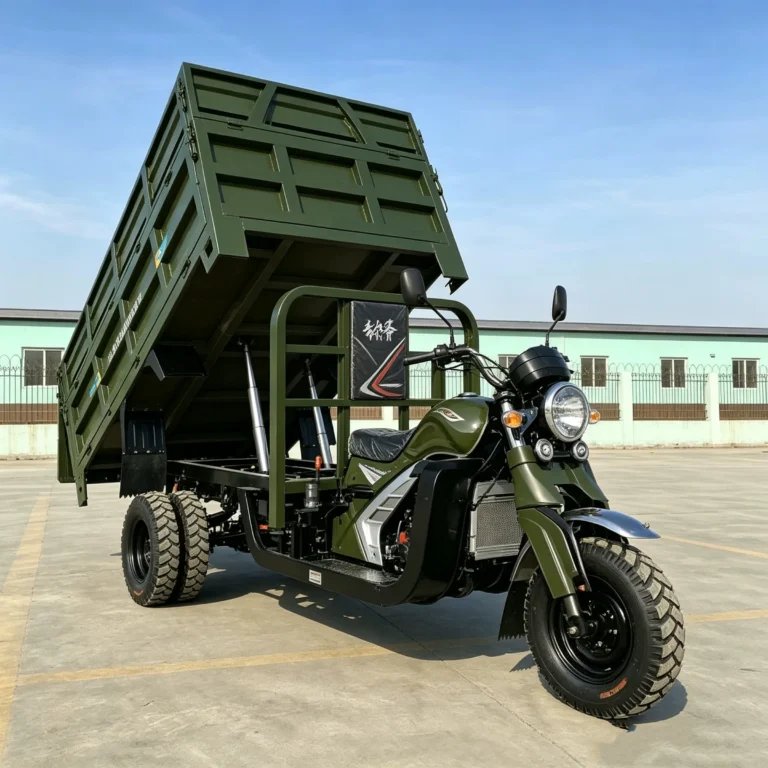 WeldSen Gasoline Self-Dumping Five-Wheel Cargo Tricycle