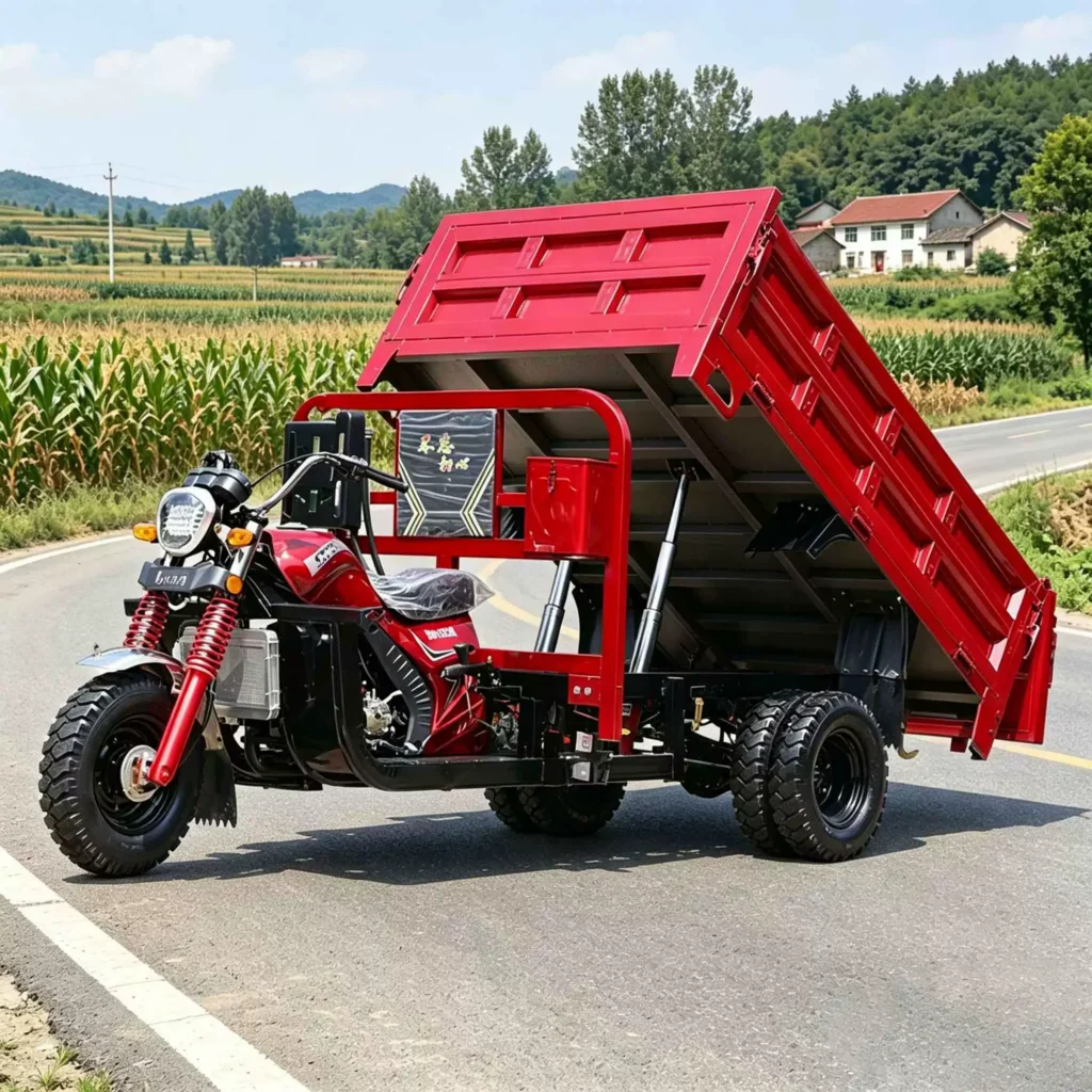 WeldSen Gasoline Self-Dumping Agricultural Cargo Tricycle for Africa