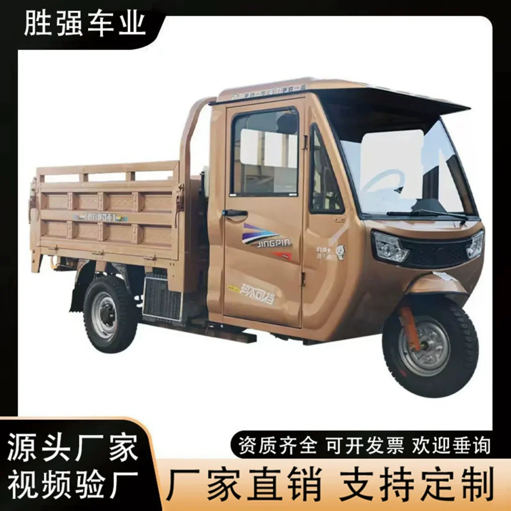 WeldSen Gasoline Zongshen Engine Enclosed Cabin Three-Wheeled Motorcycle