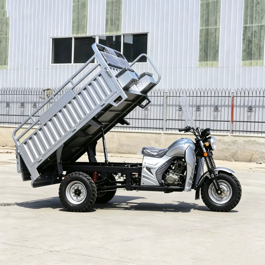WeldSen Gasoline Self-Dumping Hydraulic Dump Agricultural Cargo Tricycle for Southeast Asi