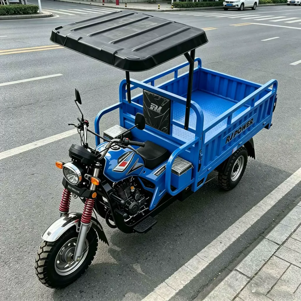 WeldSen Gasoline With Canopy Heavy-Duty Agricultural Cargo Tricycle