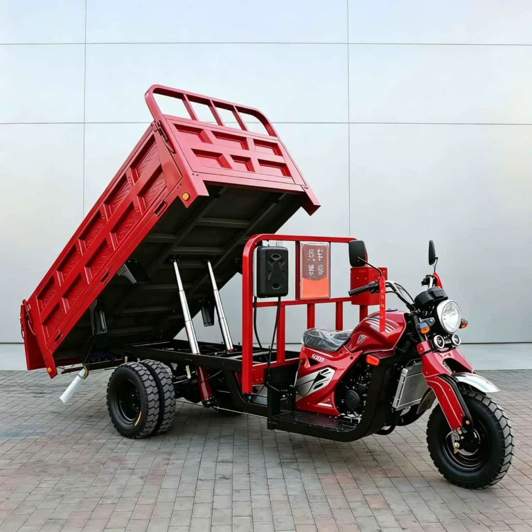 WeldSen Gasoline Self-Dumping Five-Wheel Cargo Tricycle for Africa