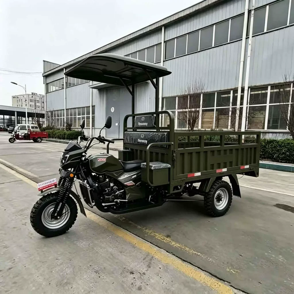 WeldSen Gasoline With Canopy Heavy-Duty Agricultural Cargo Tricycle
