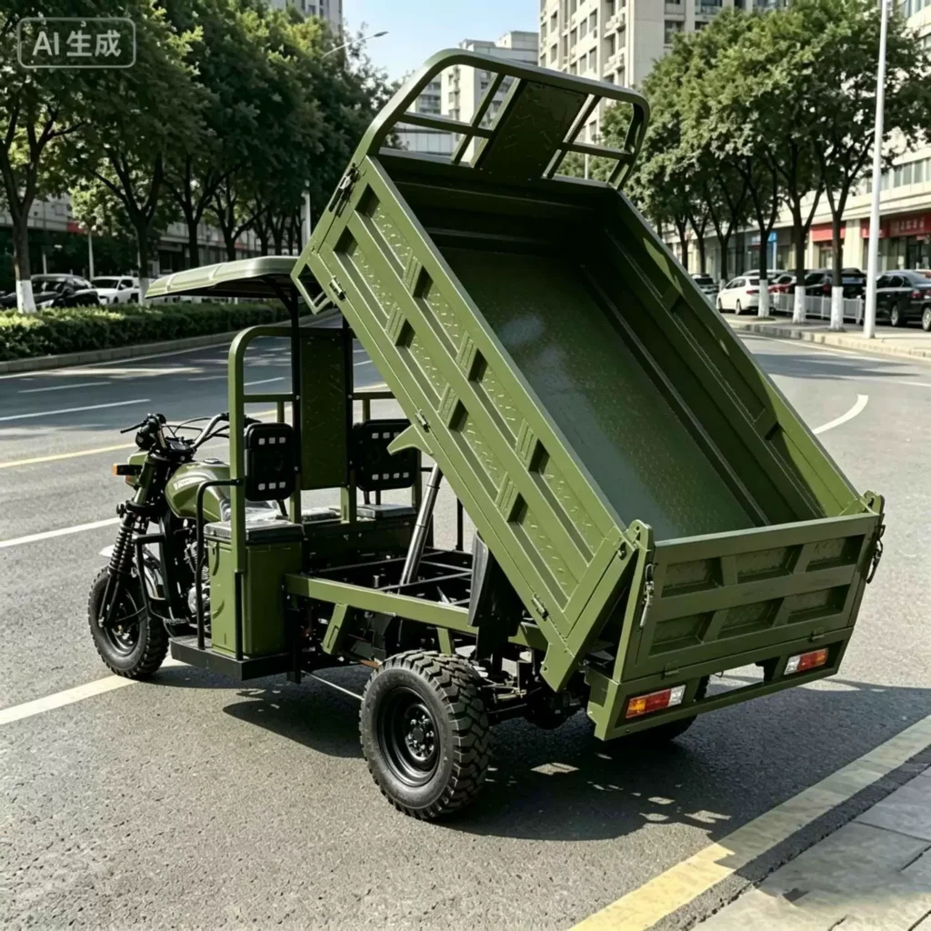 WeldSen Gasoline With Canopy Heavy-Duty Five-Wheel Cargo Tricycle