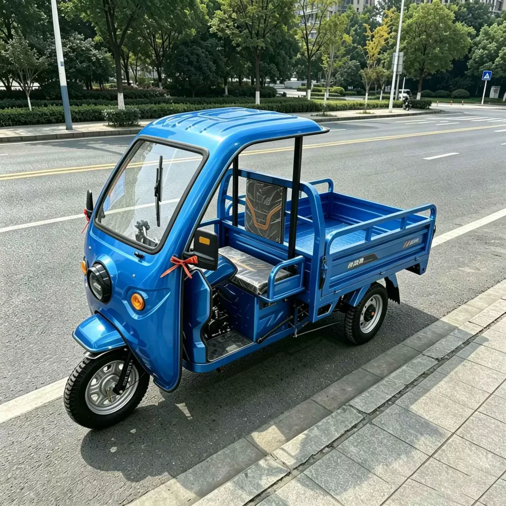 WeldSen Gasoline Enclosed Cabin With Canopy Cargo Tricycle