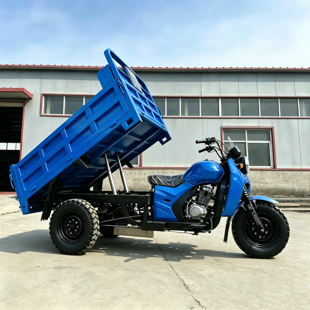 WeldSen Gasoline Self-Dumping Reinforced Body Agricultural Cargo Tricycle