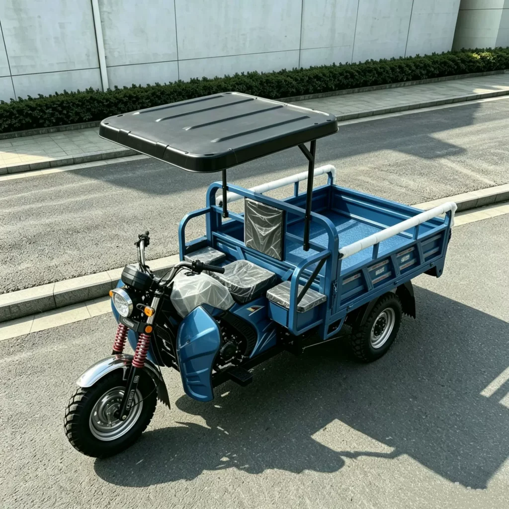 WeldSen Gasoline With Canopy Off-Road Agricultural Cargo Tricycle