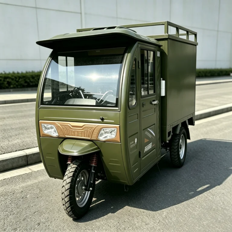 WeldSen Gasoline Enclosed Cabin With Canopy Cargo Tricycle