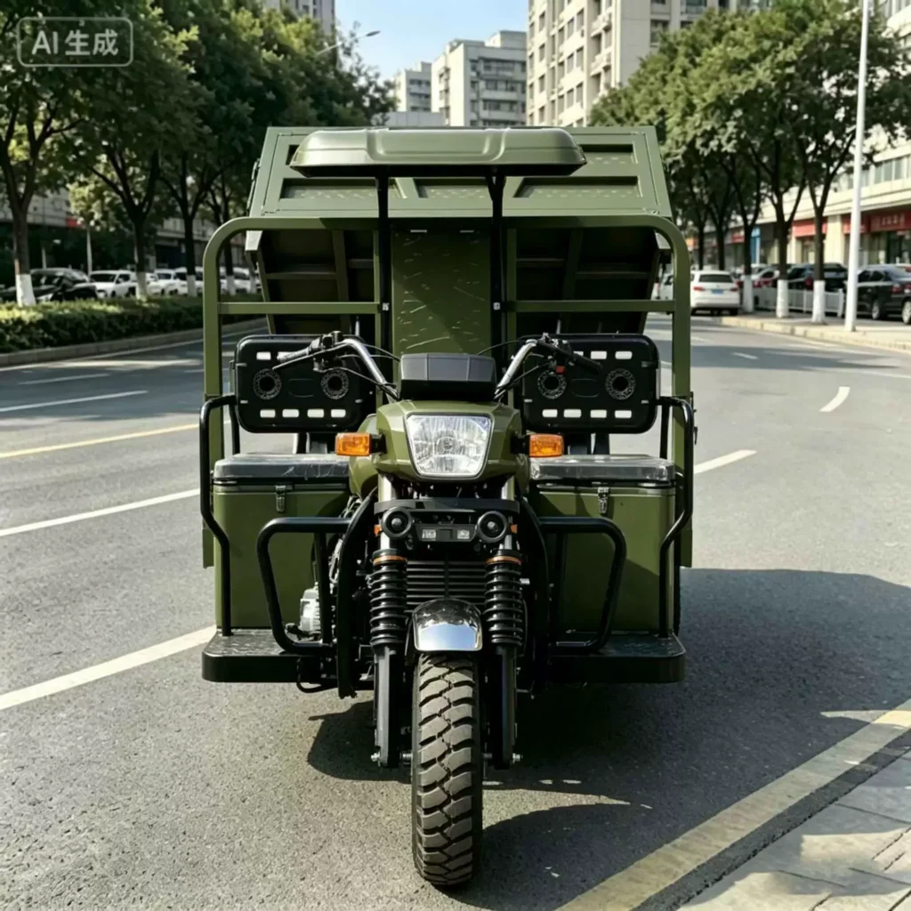 WeldSen Gasoline Self-Dumping Five-Wheel Cargo Tricycle