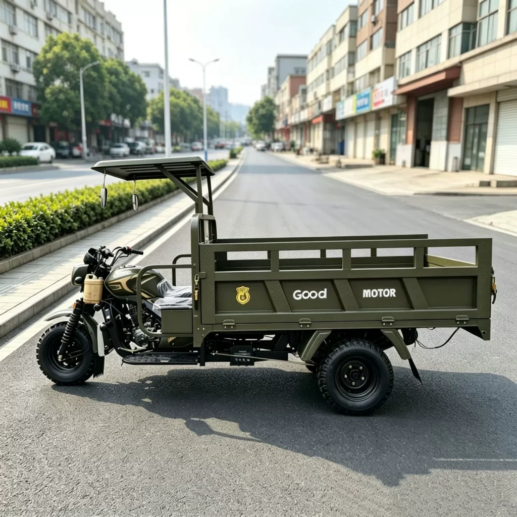 WeldSen Gasoline With Canopy Off-Road Cargo Tricycle
