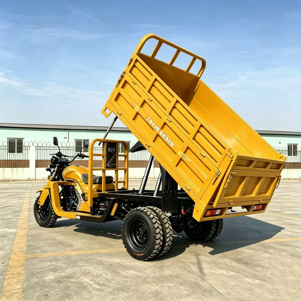 WeldSen Gasoline Self-Dumping Off-Road Five-Wheel Cargo Tricycle