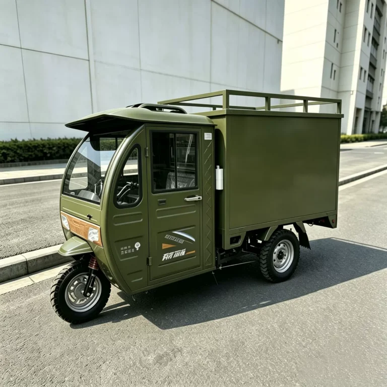 WeldSen Gasoline Enclosed Cabin Reinforced Body Cargo Tricycle