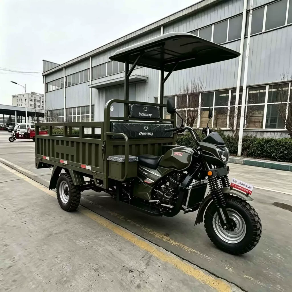 WeldSen Gasoline With Canopy Agricultural Cargo Tricycle
