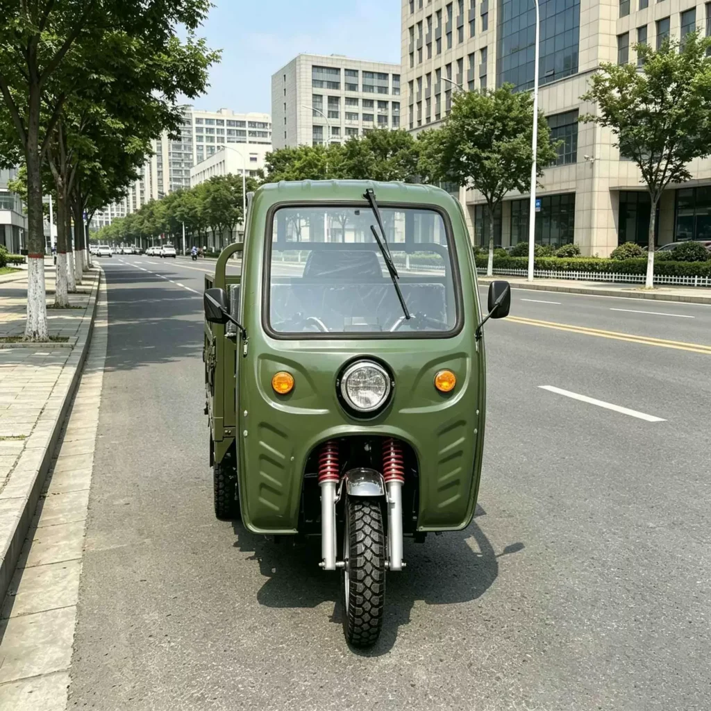 WeldSen Gasoline With Canopy Fuel-Efficient Cargo Tricycle
