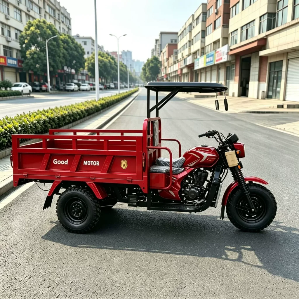 WeldSen Gasoline Zongshen Engine Self-Dumping Agricultural Cargo Tricycle for Africa