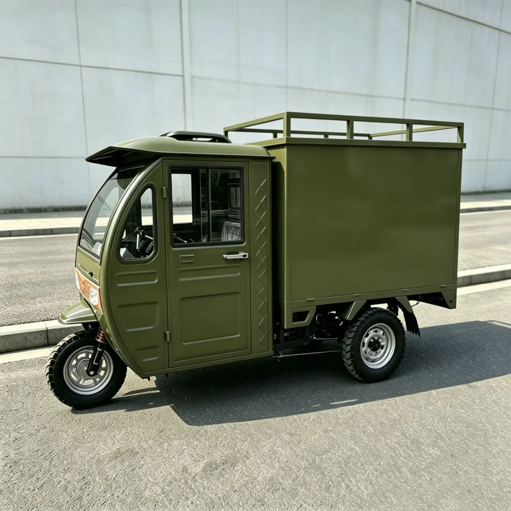WeldSen Gasoline Enclosed Cabin Delivery Cargo Tricycle