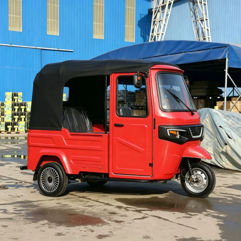 WeldSen Gasoline Enclosed Cabin With Canopy Passenger Tricycle for Africa