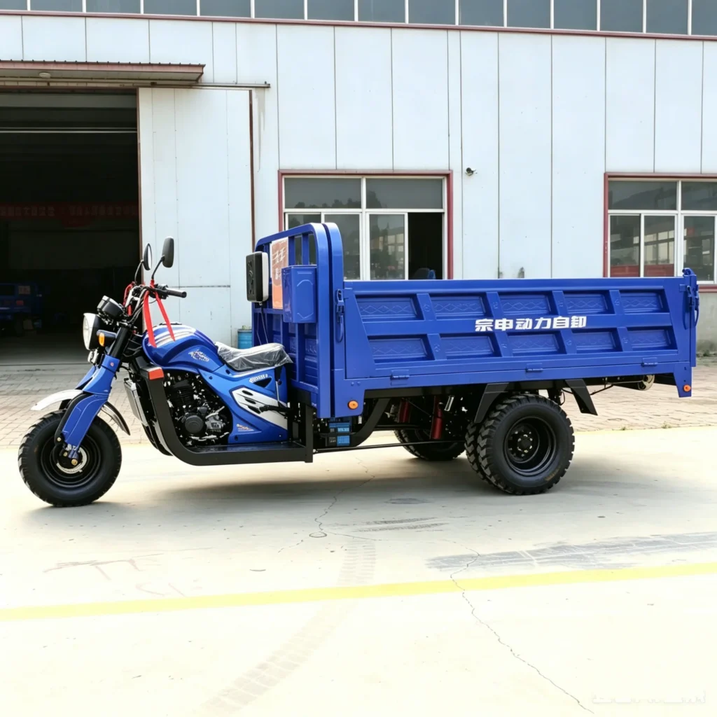 WeldSen Gasoline Self-Dumping Heavy-Duty Five-Wheel Cargo Tricycle