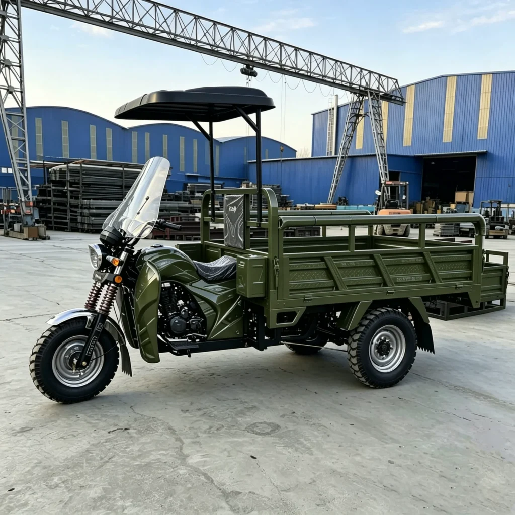 WeldSen Gasoline With Canopy Cargo Tricycle