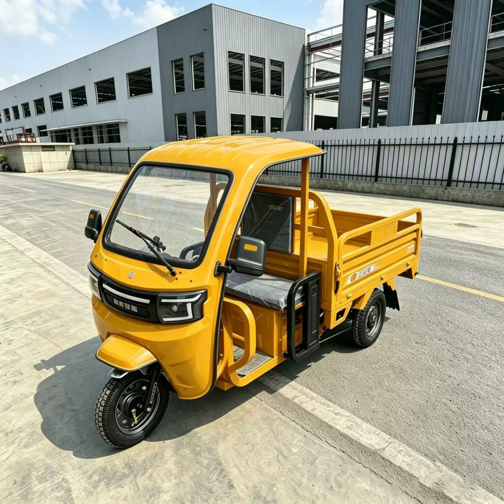 WeldSen Gasoline Enclosed Cabin Semi-Enclosed Cargo Tricycle