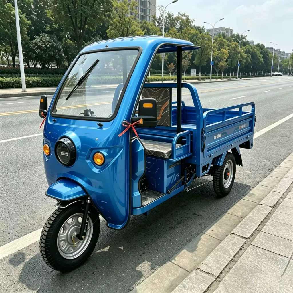 WeldSen Gasoline Enclosed Cabin Heavy-Duty Cargo Tricycle for Africa