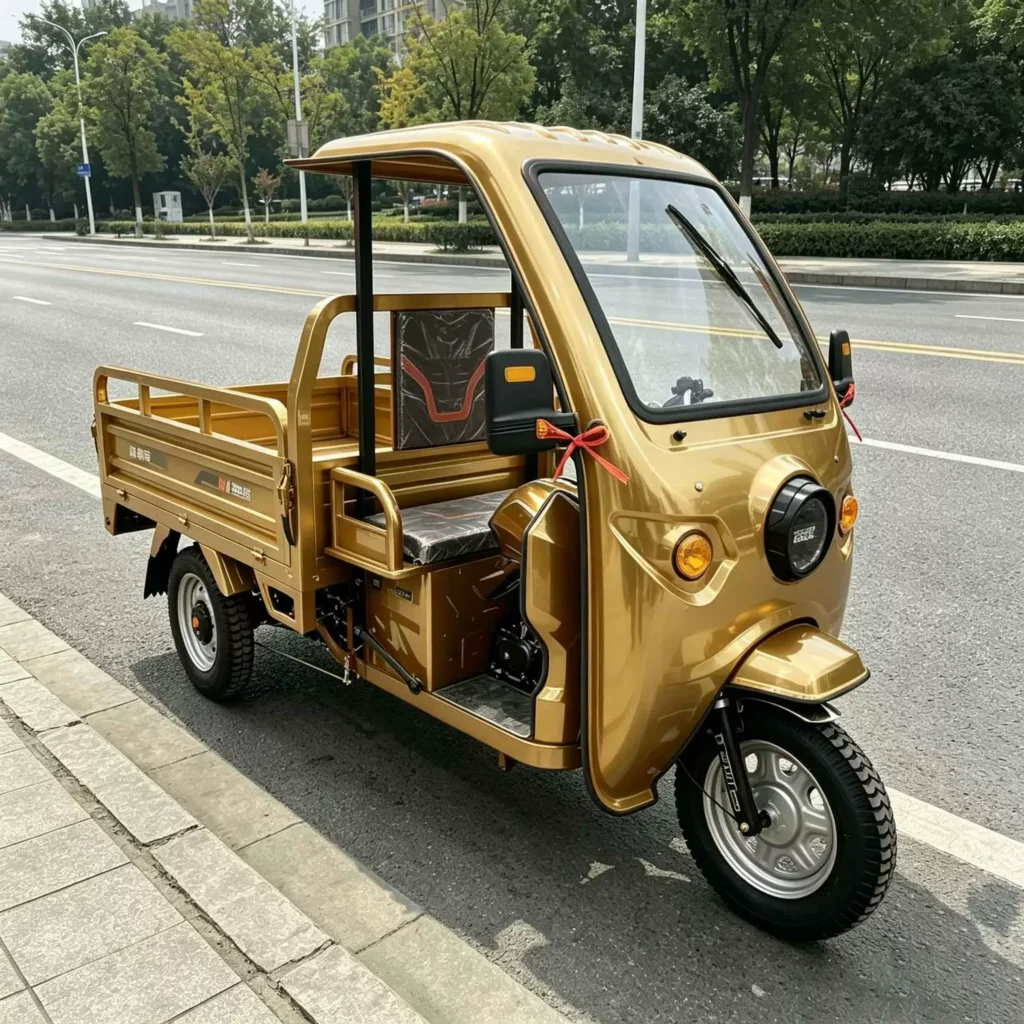 WeldSen Gasoline Enclosed Cabin Heavy-Duty Cargo Tricycle for Africa