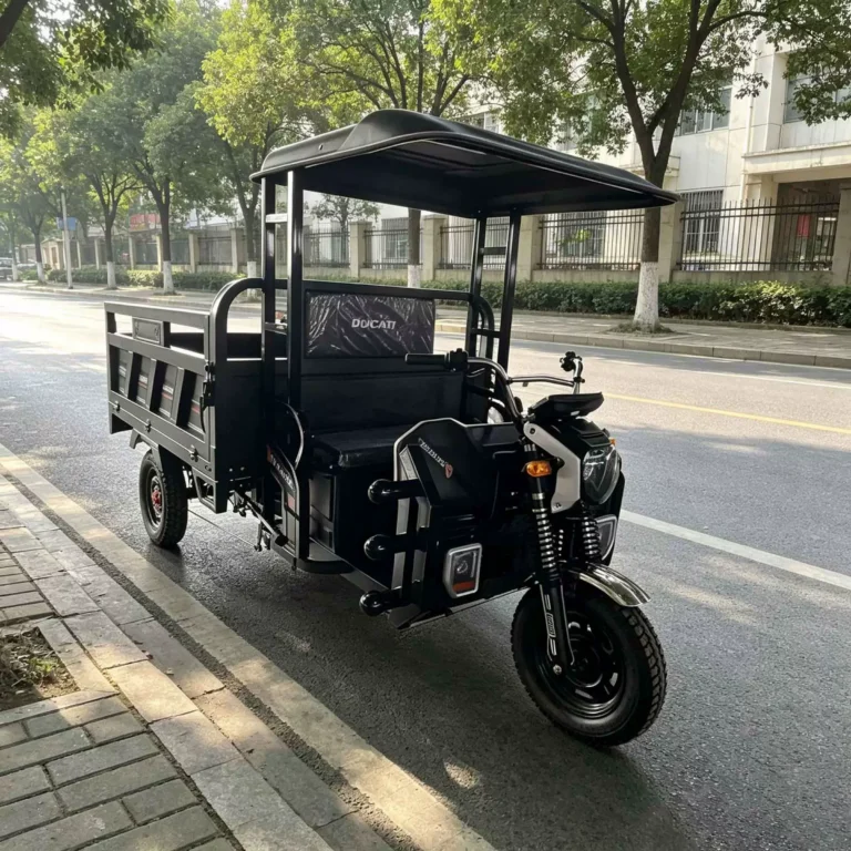 WeldSen Gasoline Self-Dumping With Canopy Cargo Tricycle for Africa
