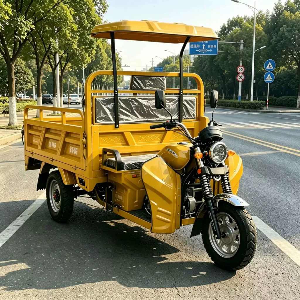 WeldSen Gasoline Self-Dumping With Canopy Agricultural Cargo Tricycle for Africa