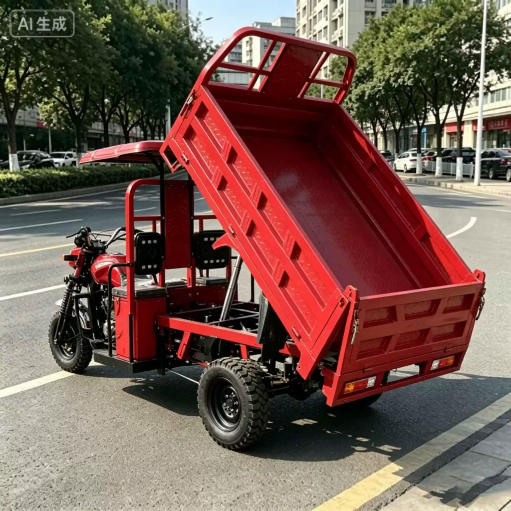 WeldSen Gasoline With Canopy Heavy-Duty Five-Wheel Cargo Tricycle