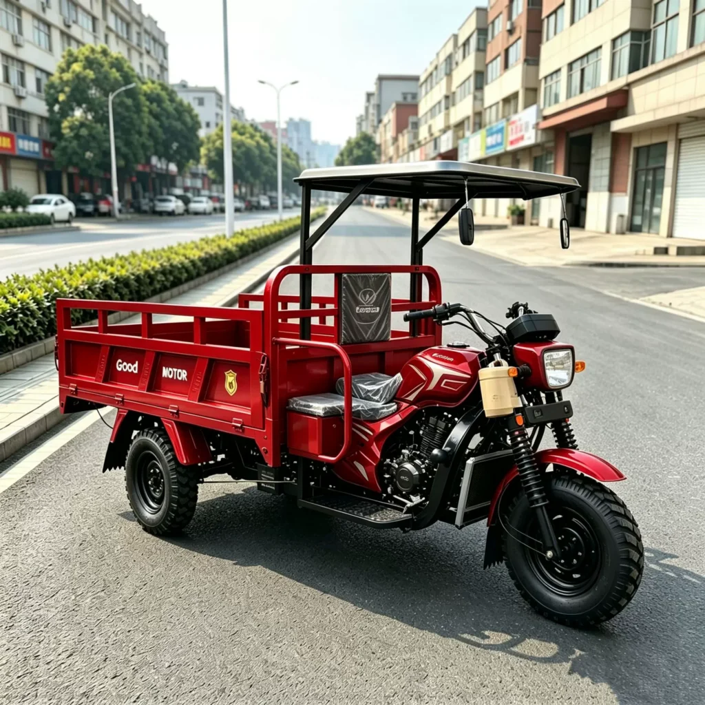 WeldSen Gasoline With Canopy Heavy-Duty Cargo Tricycle