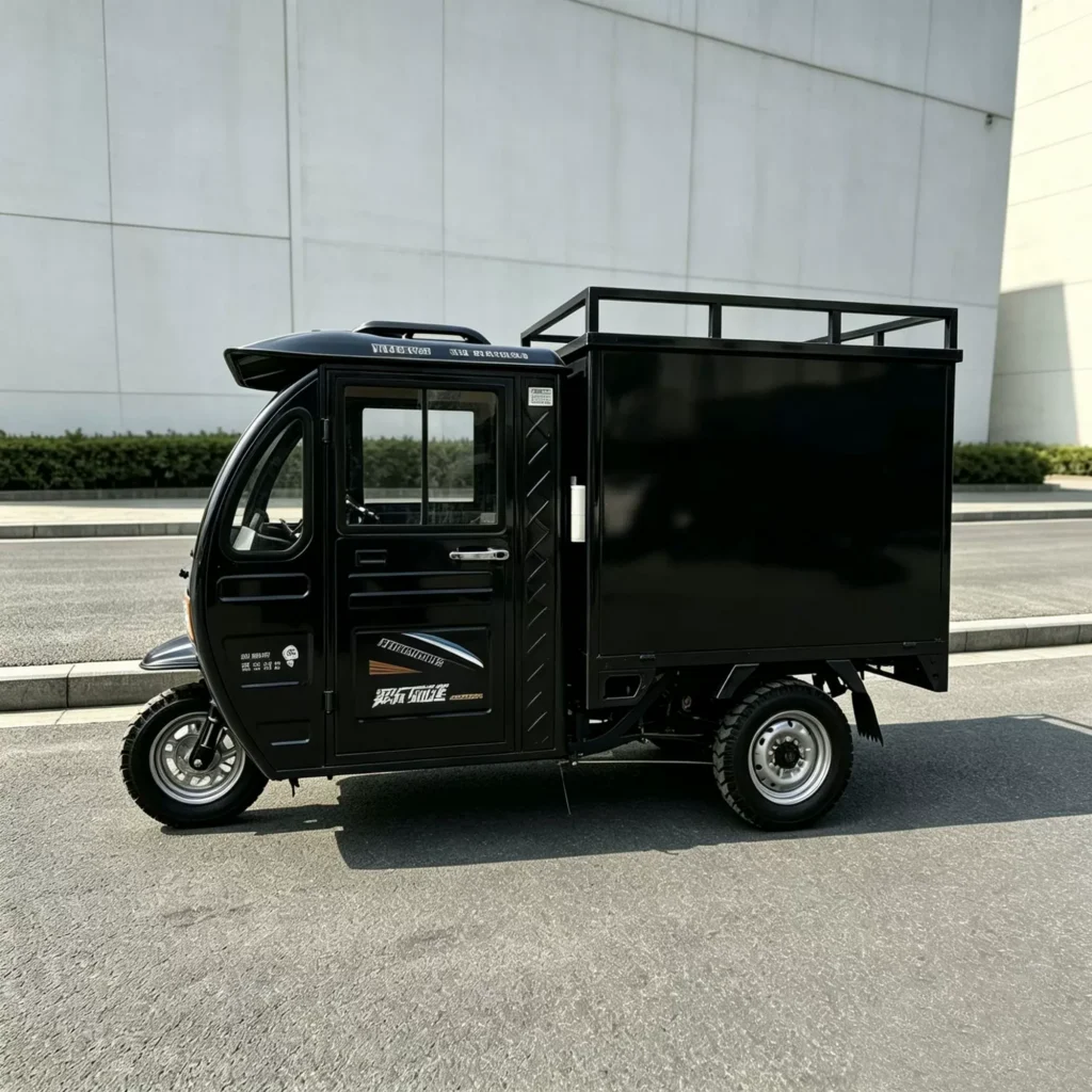 WeldSen Gasoline Enclosed Cabin Delivery Cargo Tricycle