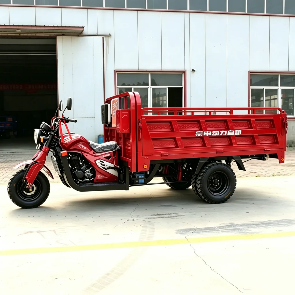 WeldSen Gasoline Self-Dumping Five-Wheel Cargo Tricycle