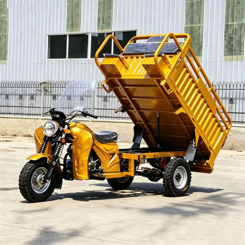 WeldSen Gasoline Self-Dumping Off-Road Agricultural Cargo Tricycle