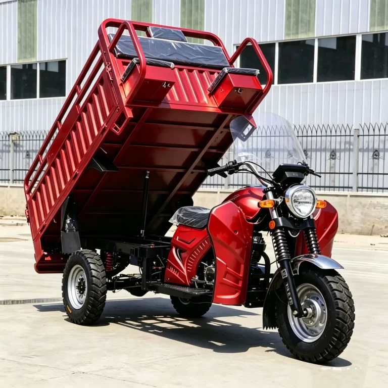 WeldSen Gasoline Hydraulic Dump Reinforced Body Agricultural Cargo Tricycle