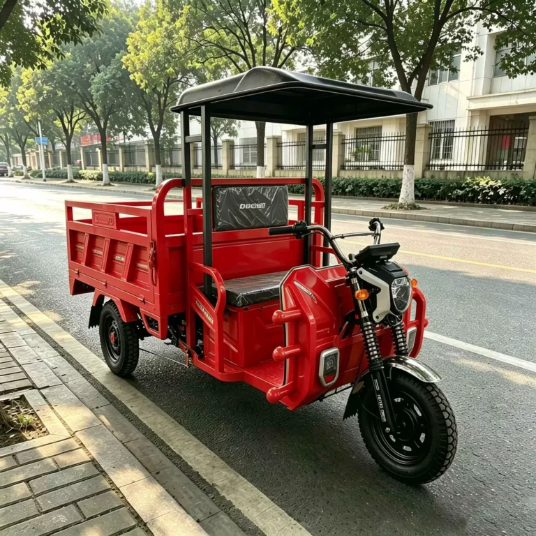 WeldSen Gasoline Self-Dumping With Canopy Agricultural Cargo Tricycle