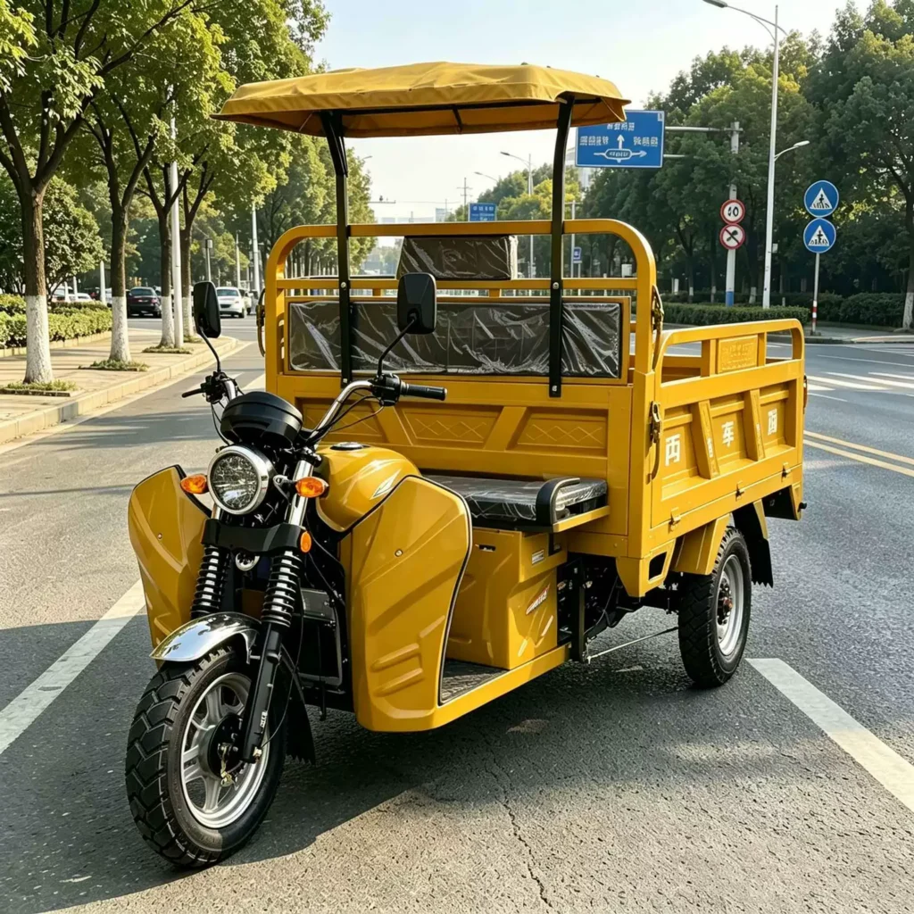 WeldSen Gasoline With Canopy Heavy-Duty Cargo Tricycle for Africa