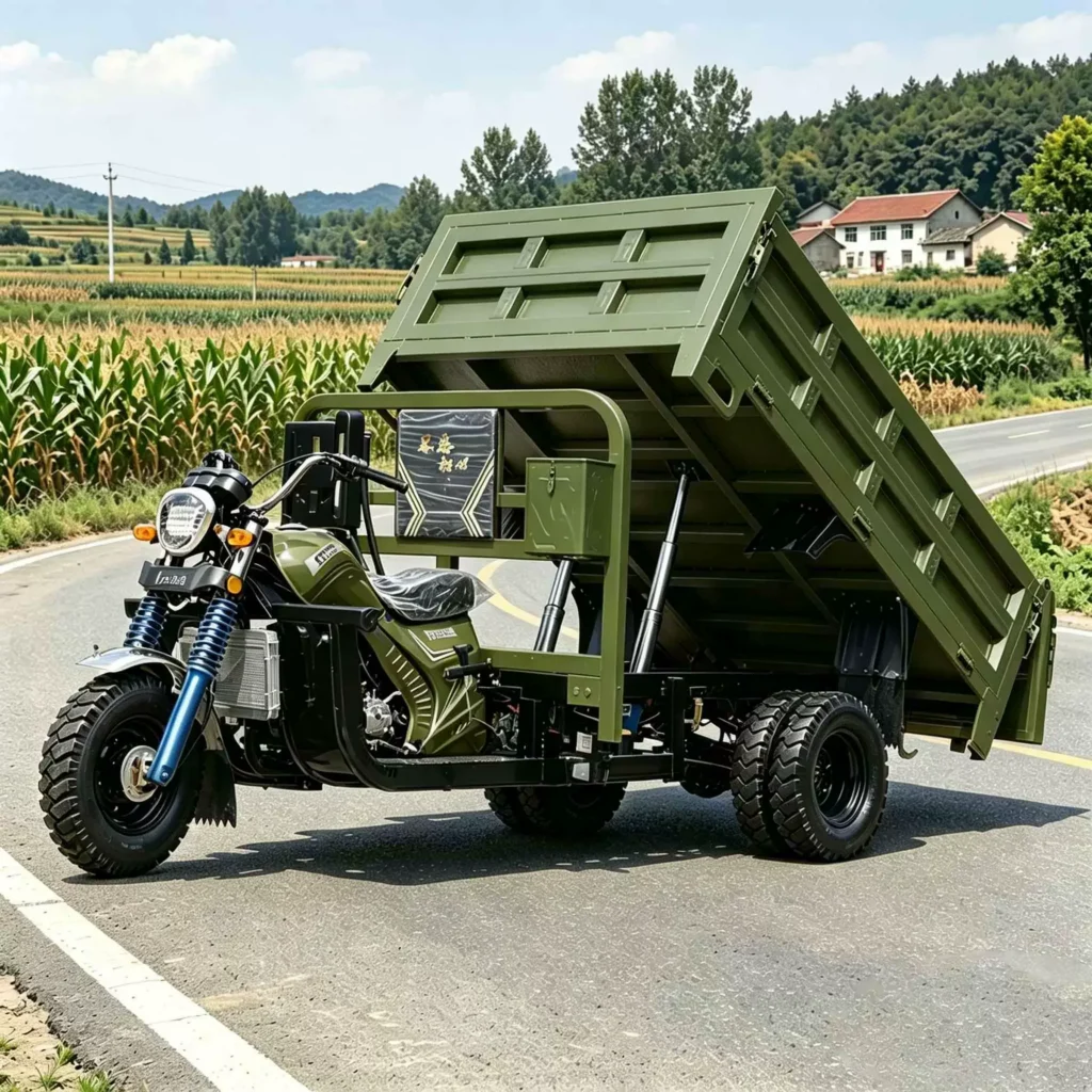 WeldSen Gasoline Self-Dumping Five-Wheel Cargo Tricycle