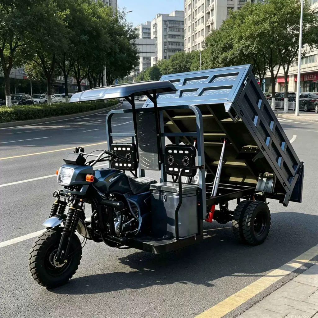 WeldSen Gasoline Self-Dumping Five-Wheel Cargo Tricycle