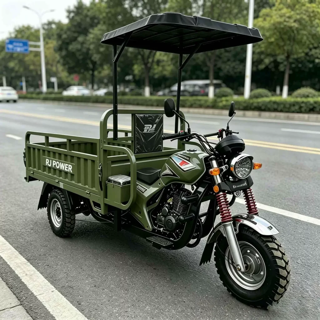 WeldSen Gasoline Self-Dumping Off-Road Agricultural Cargo Tricycle