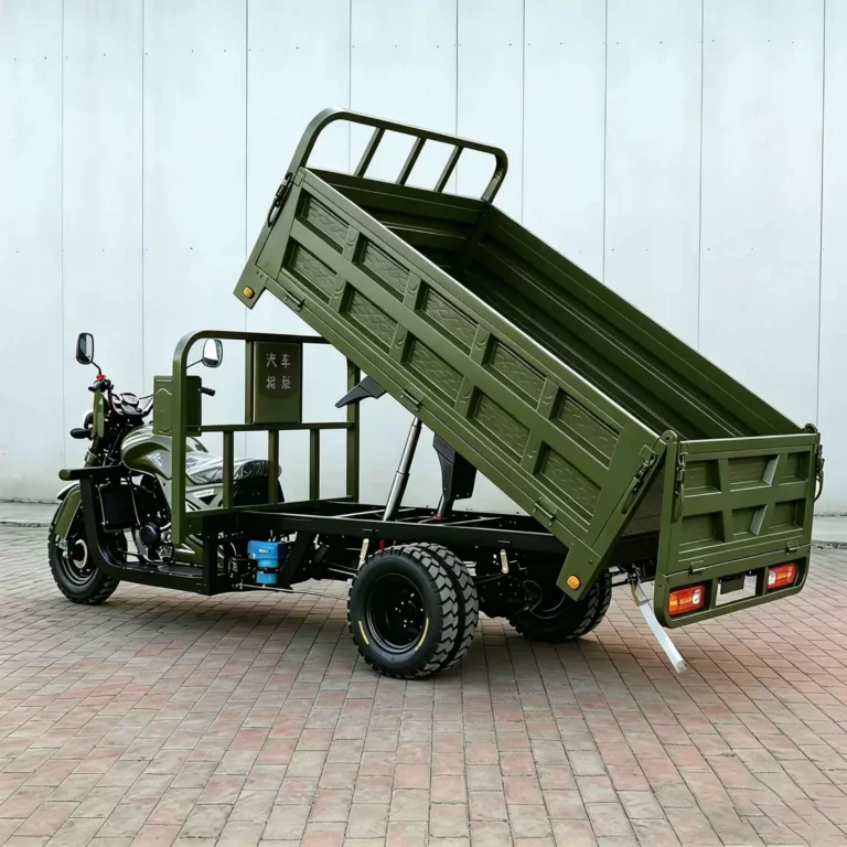 WeldSen Gasoline Self-Dumping Hydraulic Dump Five-Wheel Cargo Tricycle for Africa