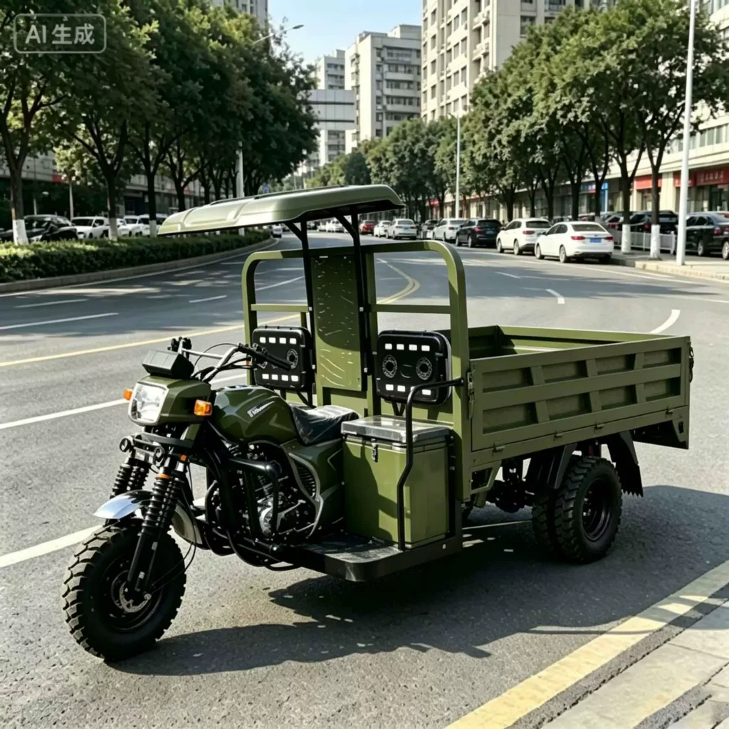 WeldSen Gasoline Self-Dumping Off-Road Agricultural Cargo Tricycle