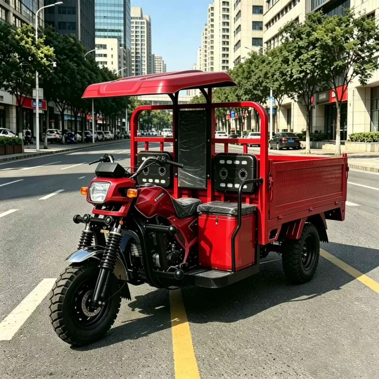 WeldSen Gasoline With Canopy Delivery Five-Wheel Cargo Tricycle