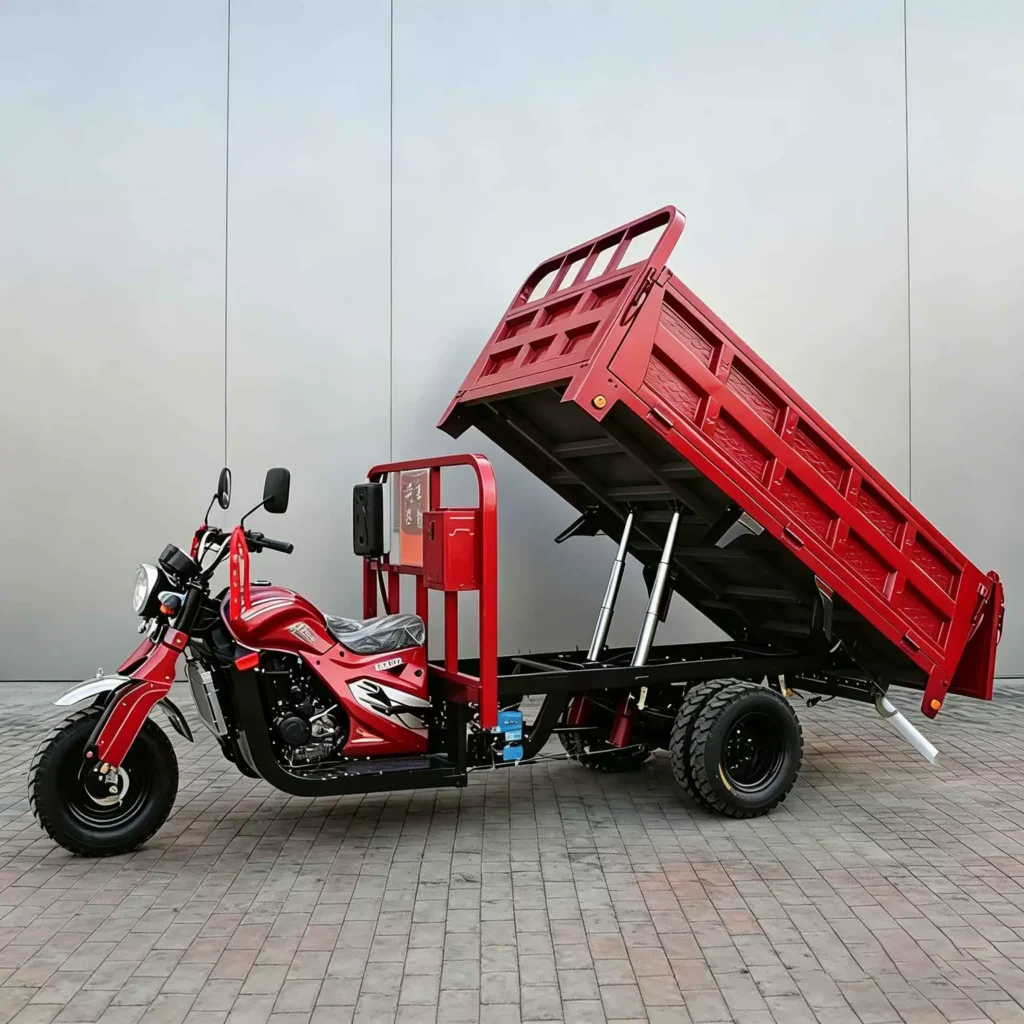WeldSen Gasoline Hydraulic Dump Heavy-Duty Five-Wheel Cargo Tricycle for Africa