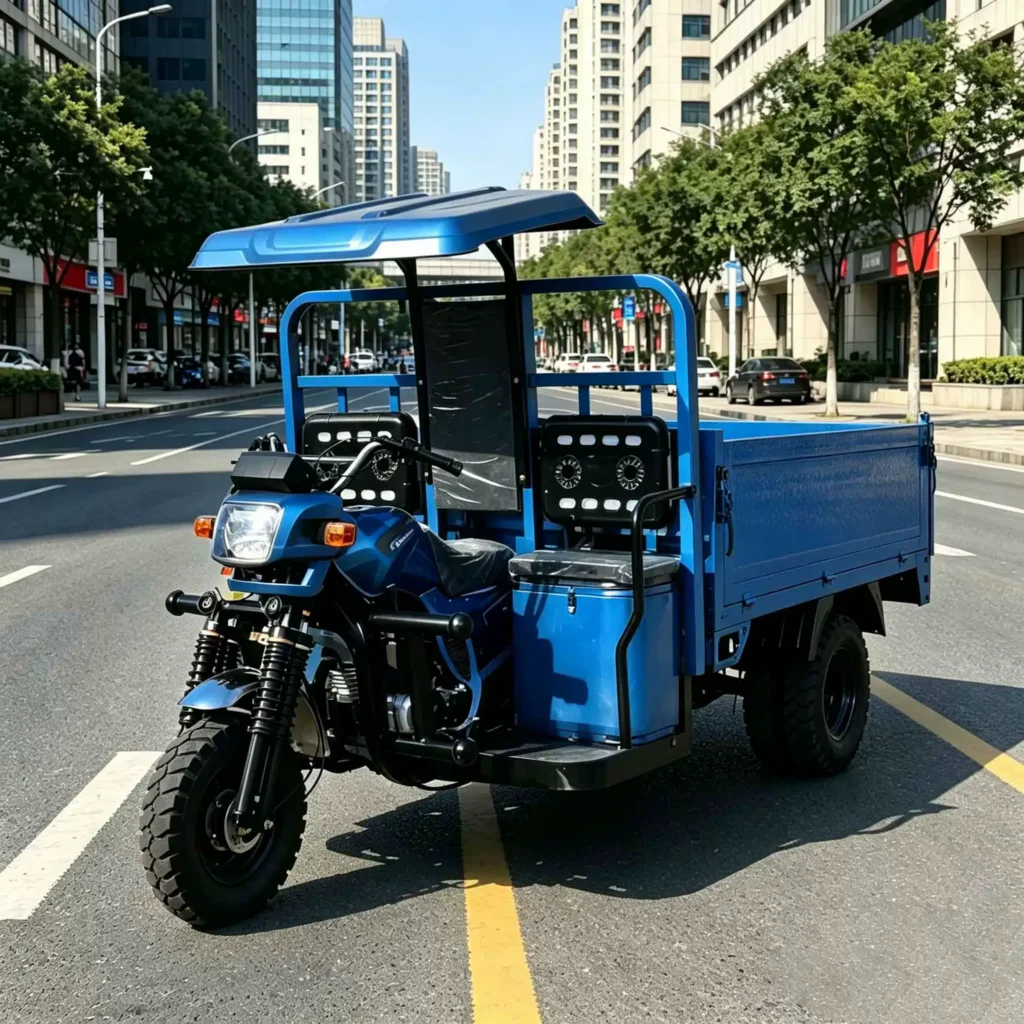 WeldSen Gasoline Self-Dumping Five-Wheel Cargo Tricycle