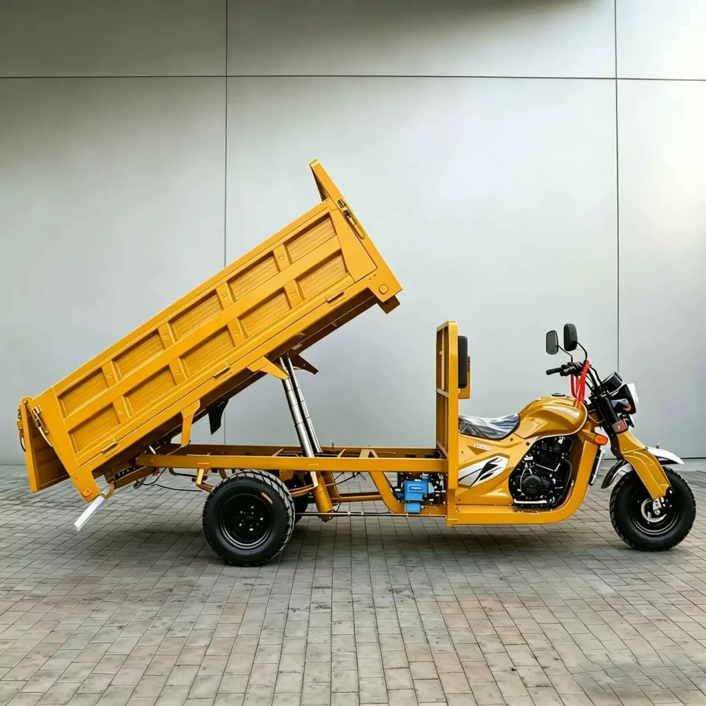 WeldSen Gasoline Self-Dumping Five-Wheel Cargo Tricycle for Africa